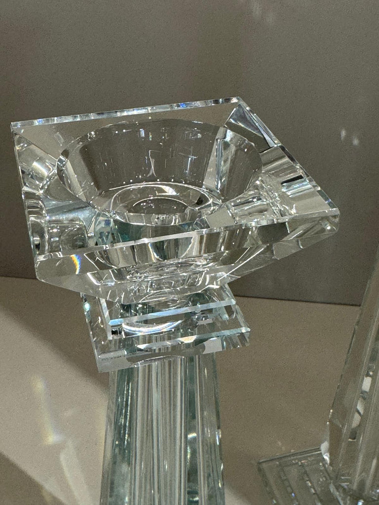 İkili Kristal Uzun Şamdan Şeffaf Model