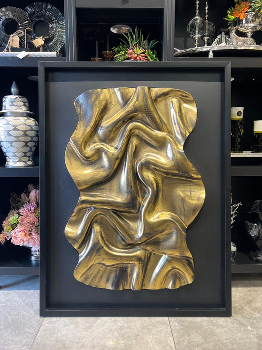 Gold Yaldızlı İthal Tablo Siyah Çerçeveli