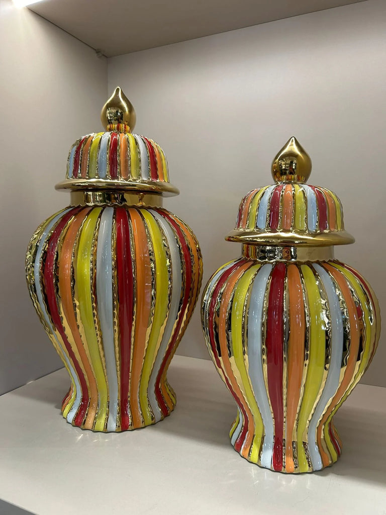 İthal Renkli Çizgili İkili Küp Set No:1