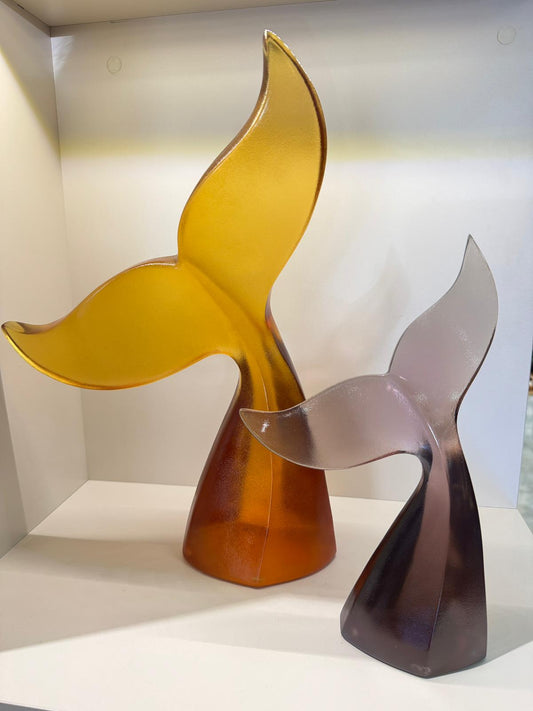 İkili Balina Kuyruğu Dekor Amber- Füme