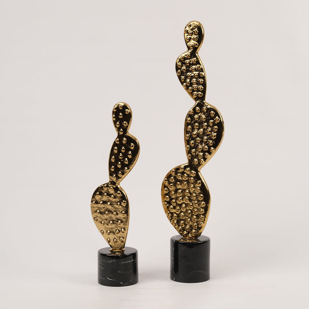 İkili Kaktüs Dekor Gold