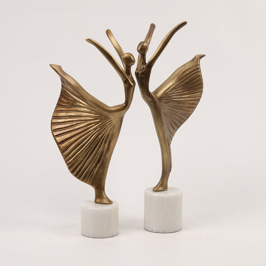 İkili Döküm Balerin Dekor Antik