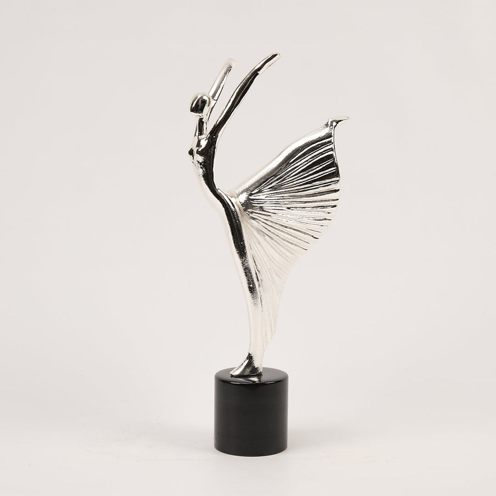 İkili Döküm Balerin Dekor Gümüş