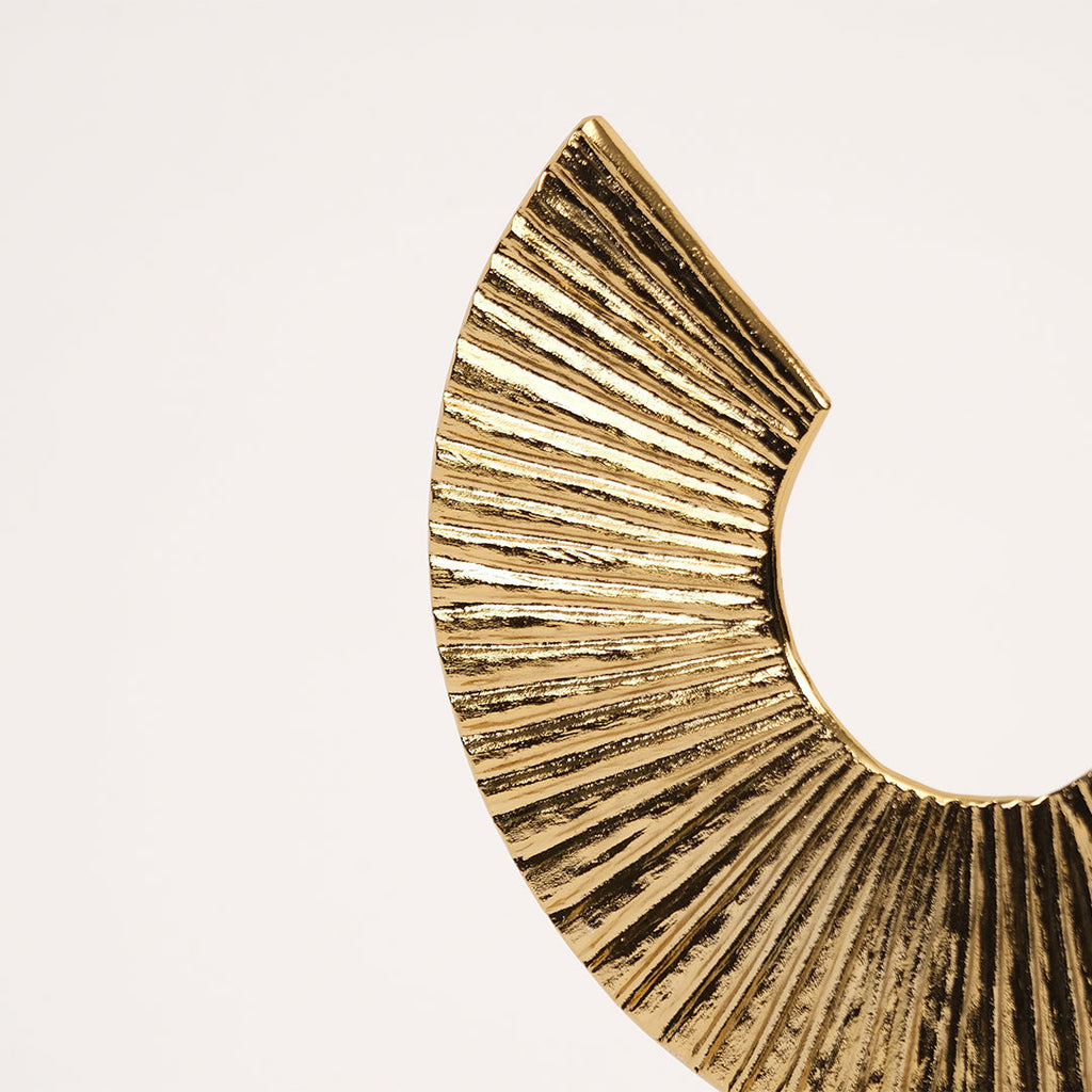 İkili Mermer Kaideli Yarım Ay Dekor Gold