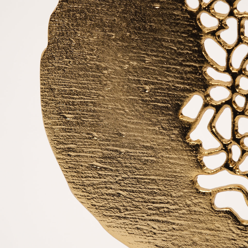 İkili Yuvarlak Döküm Motifli Dekor Gold