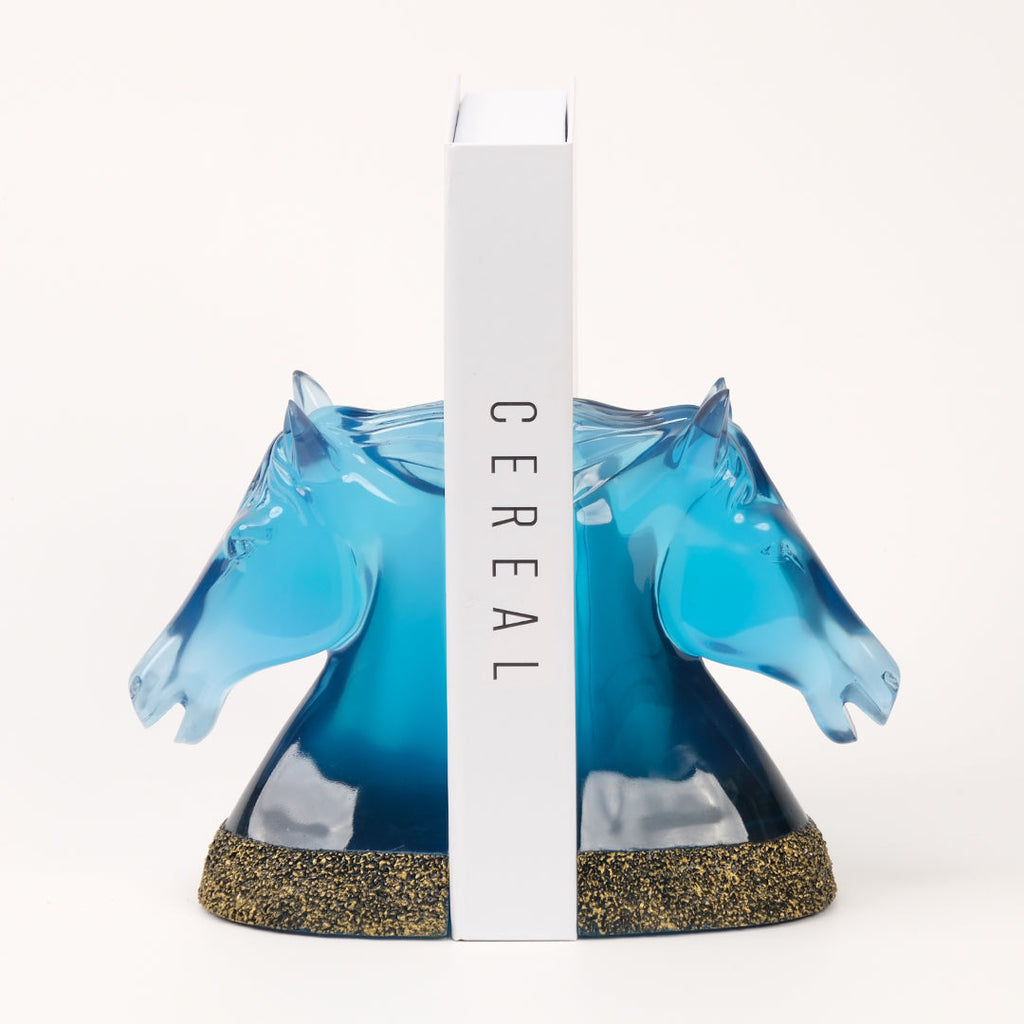 İkili Atlı Kitap Tutucu Mavi