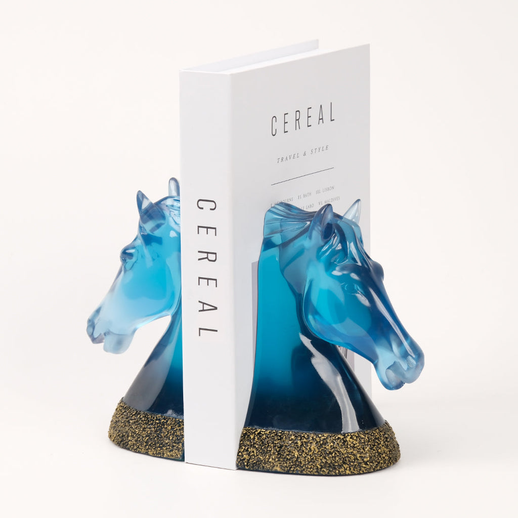 İkili Atlı Kitap Tutucu Mavi