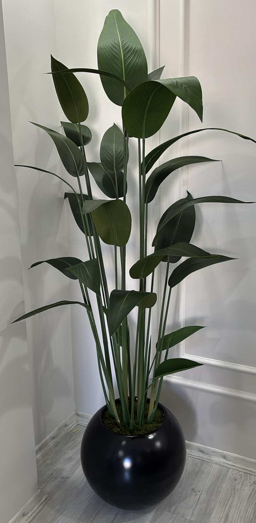 Yapay Starliçeli Küçük Top Saksı Siyah 20 Yaprak