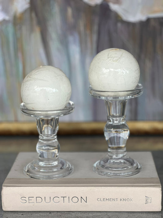 Şeffaf İkili Kristal Şamdan NO:1