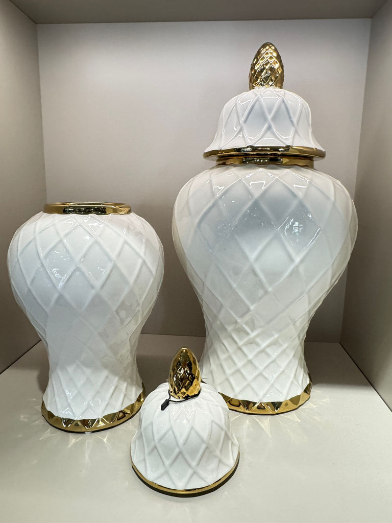 İthal İkili Beyaz Vorn Seramik Küp