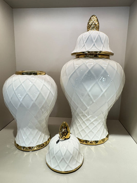 İthal İkili Beyaz Vorn Seramik Küp