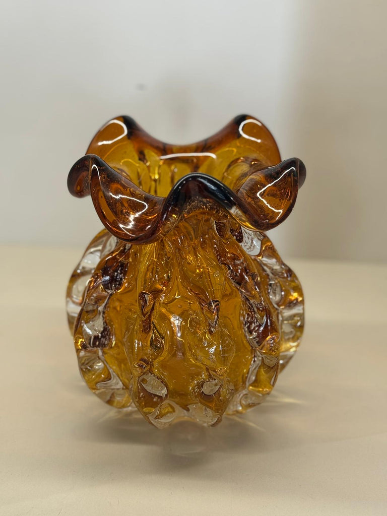 İthal İkili Solea Cam Vazo Amber