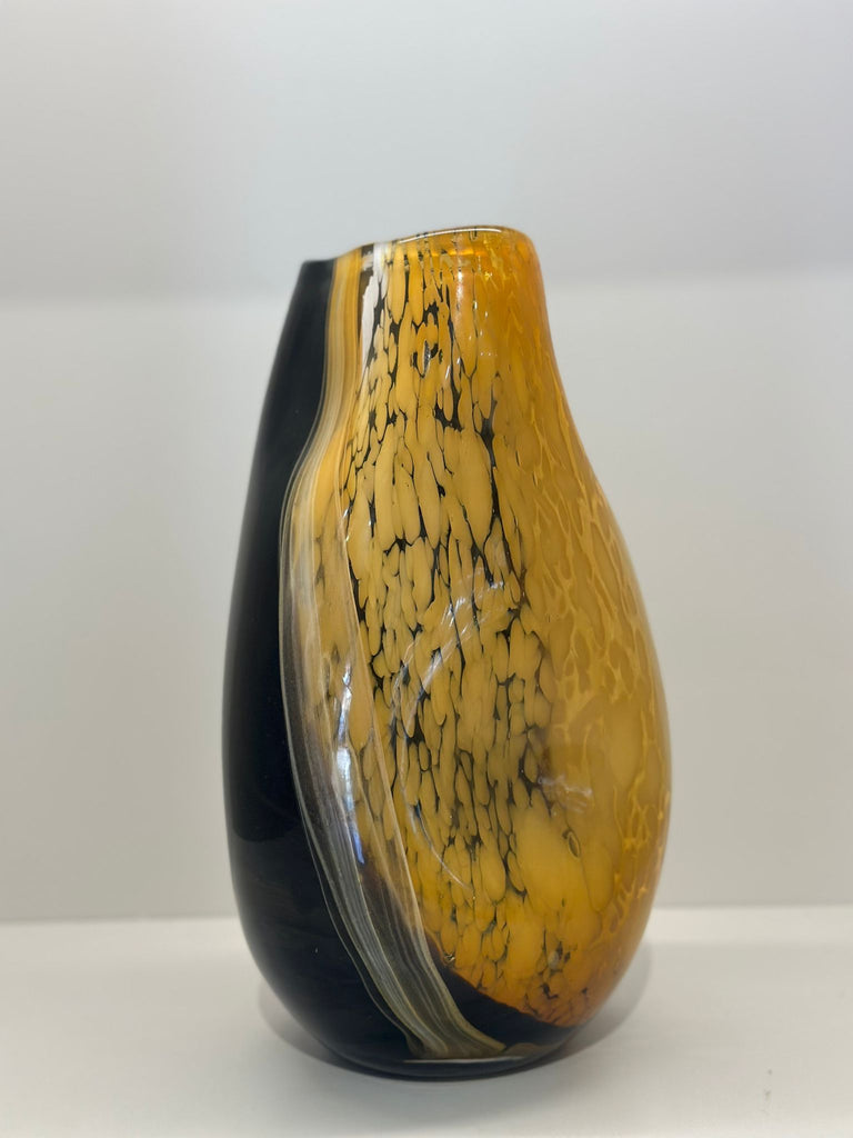 Dekoratif Cam Vazo Amber Siyah