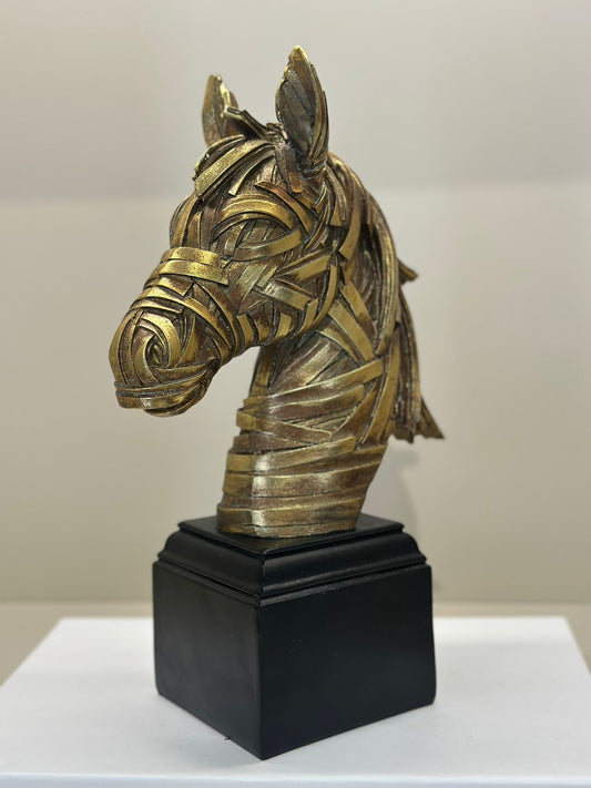 Dekoratif At Büstü Gold Eskitme