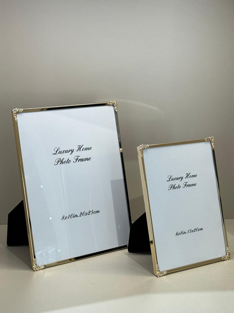 İthal İkili Resim Çerçevesi Gold Motifli