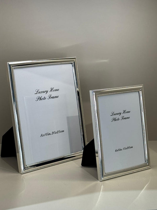 İthal İkili Resim Çerçevesi Gümüş Düz