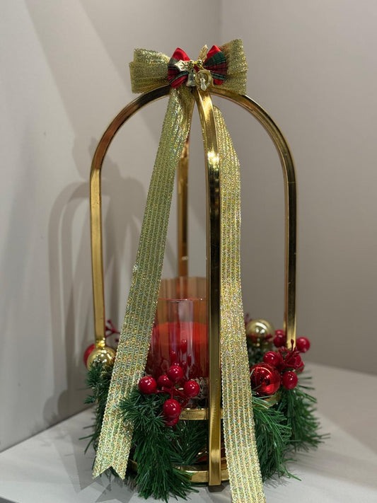 Yılbaşı Konsept Gold Fener Mumluk