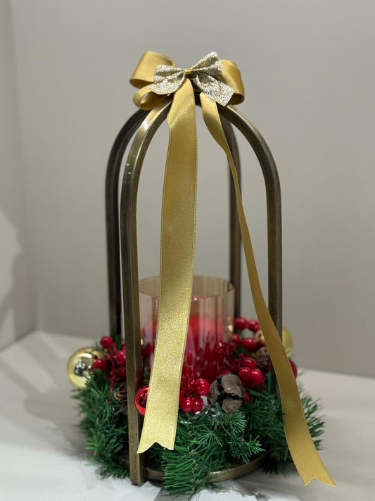 Yılbaşı Konsept Eskitme Fener Mumluk