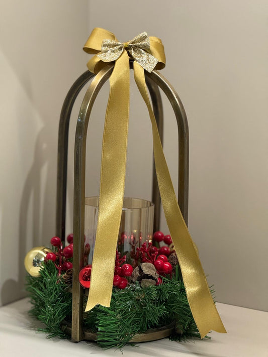 Yılbaşı Konsept Eskitme Fener Mumluk