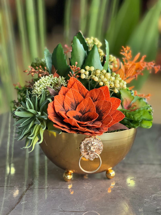 Skulentli Gold Armalı Vazo Kampanyalı