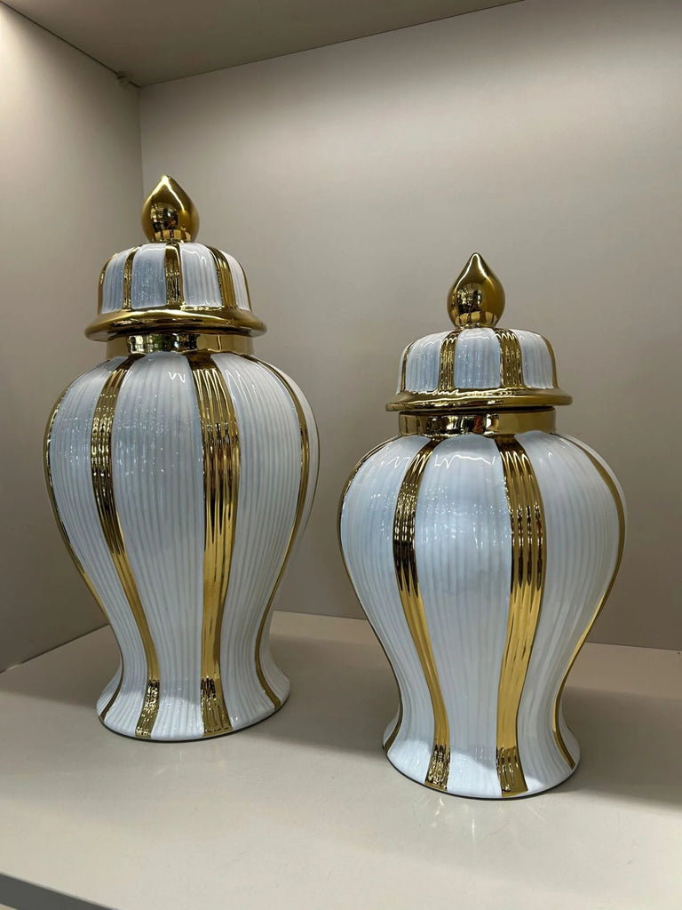 İthal Gold Beyaz İkili Küp Set