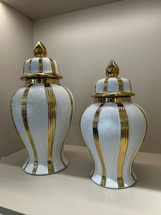 İthal Gold Beyaz İkili Küp Set