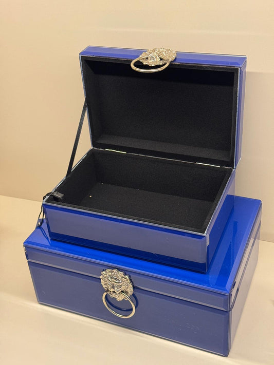 Dekoratif Cam Kutu İkili No:37