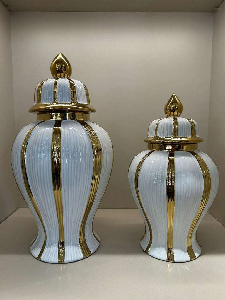 İthal Gold Beyaz İkili Küp Set