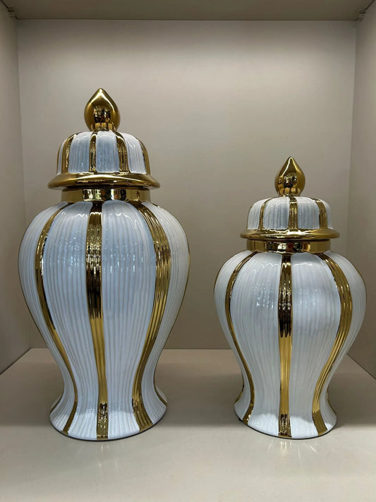 İthal Gold Beyaz İkili Küp Set