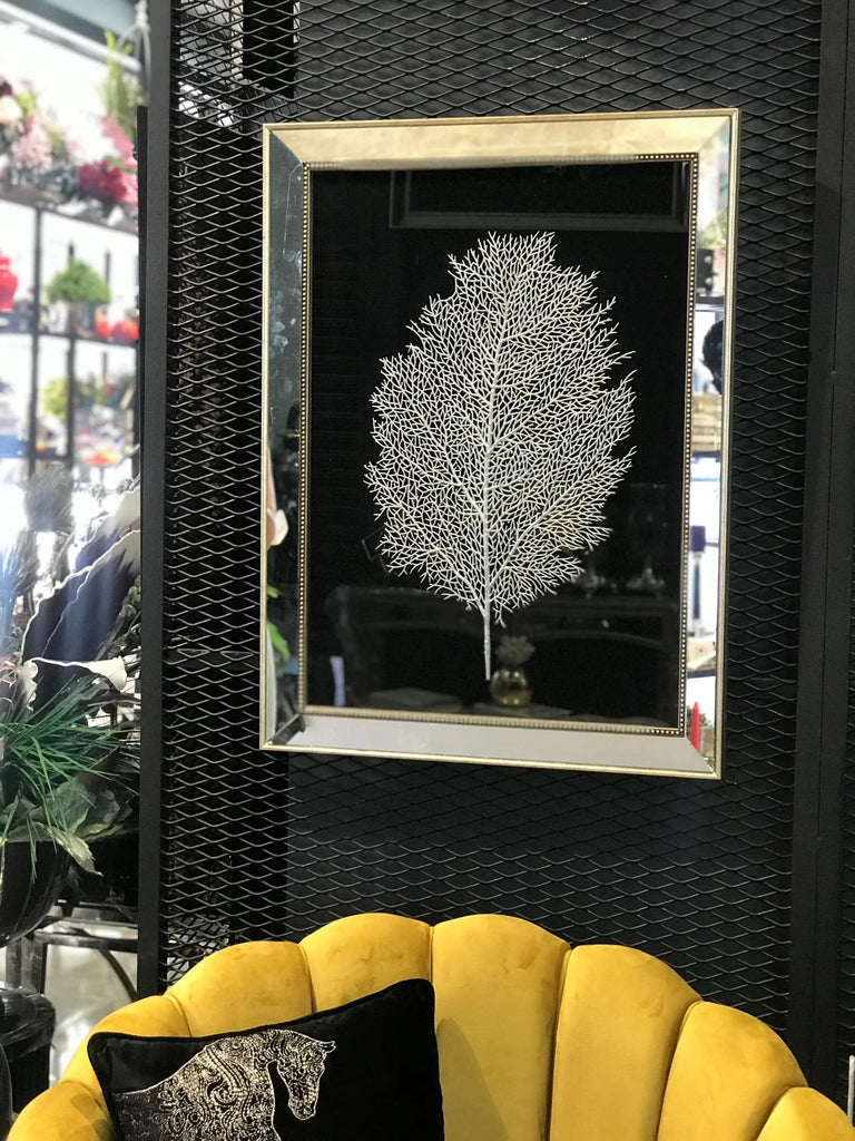 Aynalı & Gümüş Yapraklı Tablo