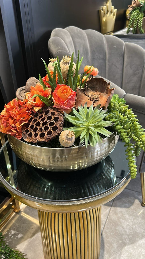 İthal sukulentli Antik Vazo