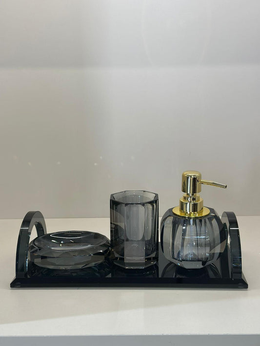 Kristal İthal  Banyo Seti - Füme No:4