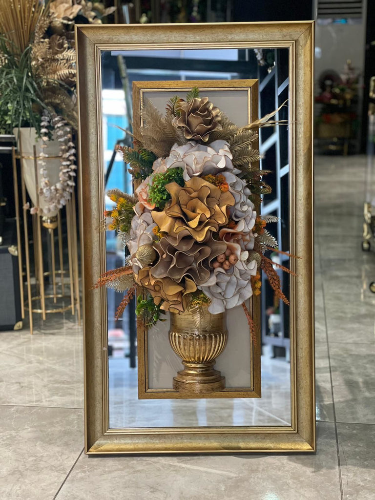 Dekoratif 3D Çiçekli Ayna Çerçeve