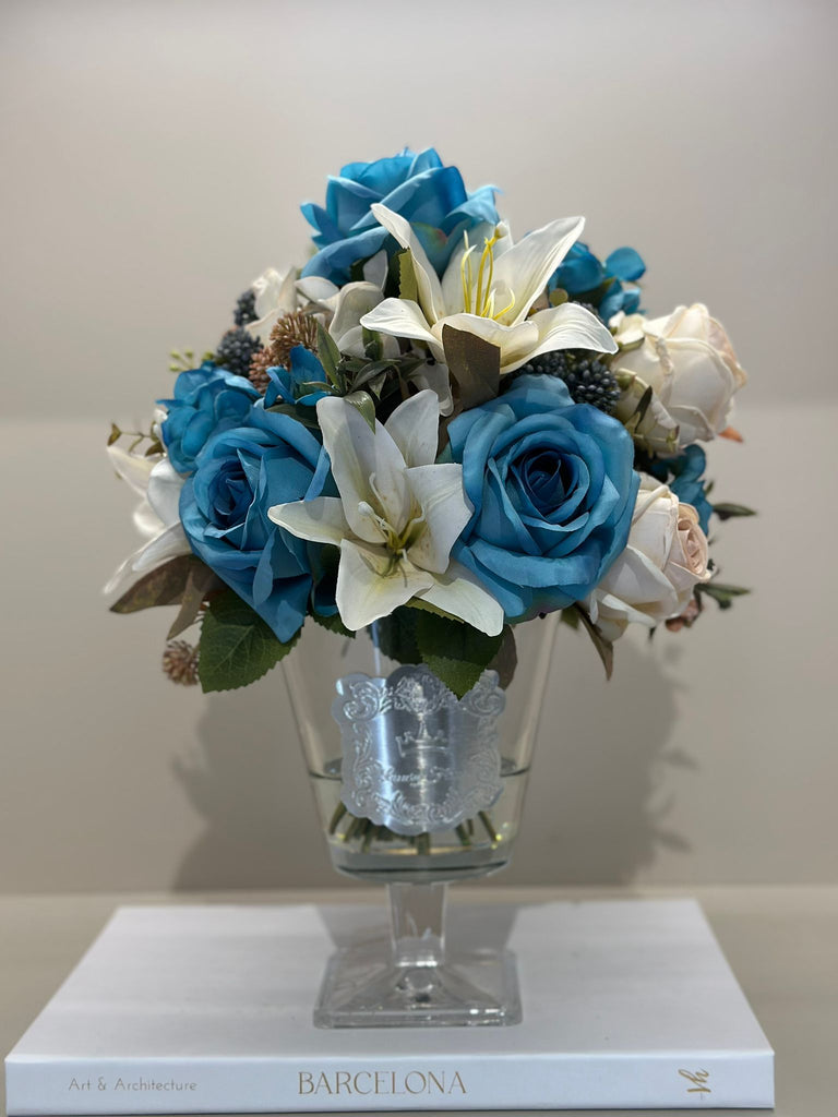 Güllü Lüks Ayaklı Vazo Orta Boy No:5