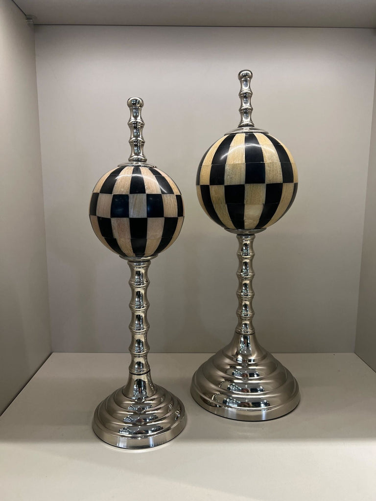 İthal Küre Desenli Gümüş