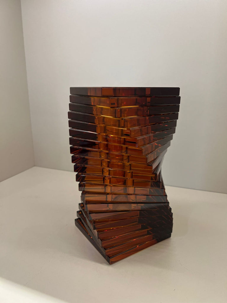 Kristal Amber Dekoratif Vazo