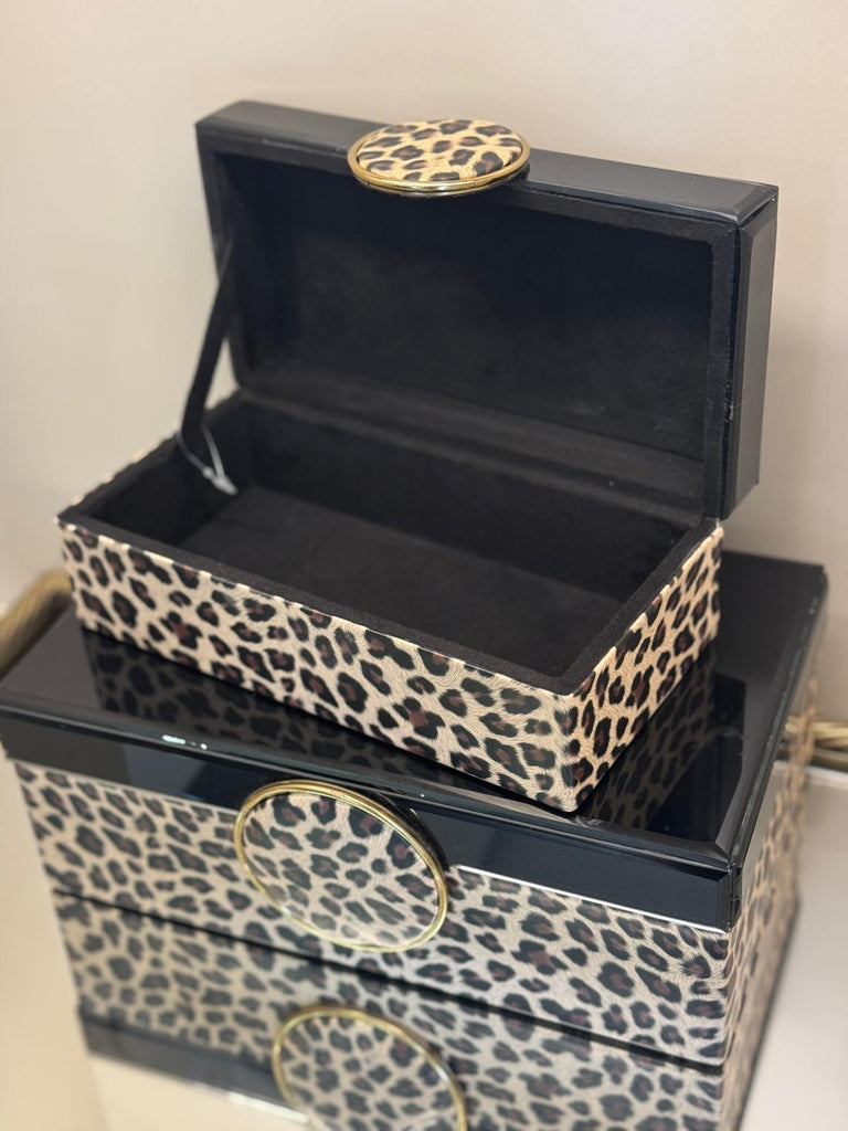 İthal Leopar Desen Dekoratif Kutu