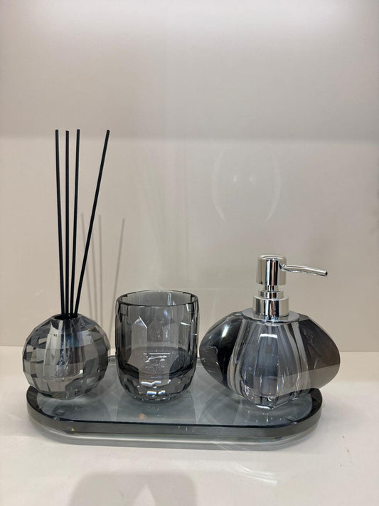 Kristal İthal  Banyo Seti - Füme No:1