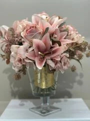 Güllü Lüks Ayaklı Vazo Orta Boy No:1