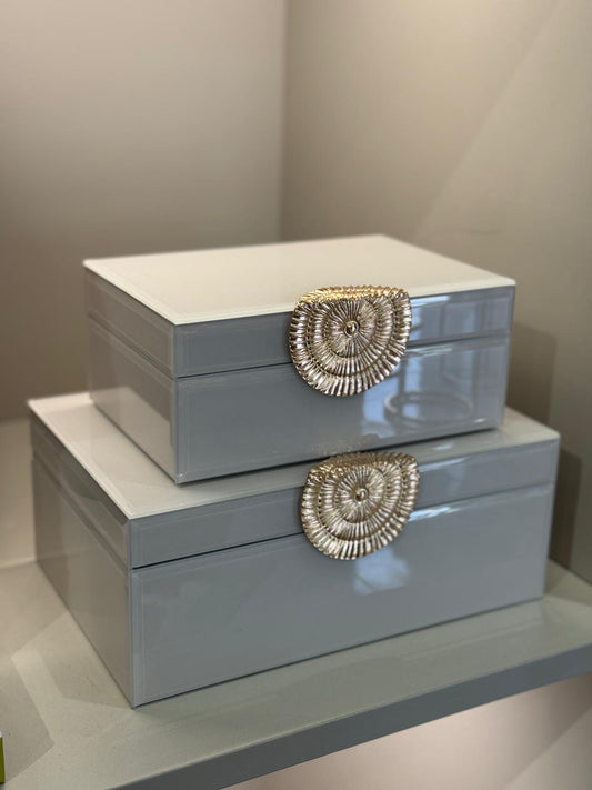 Dekoratif Cam Kutu İkili No:35