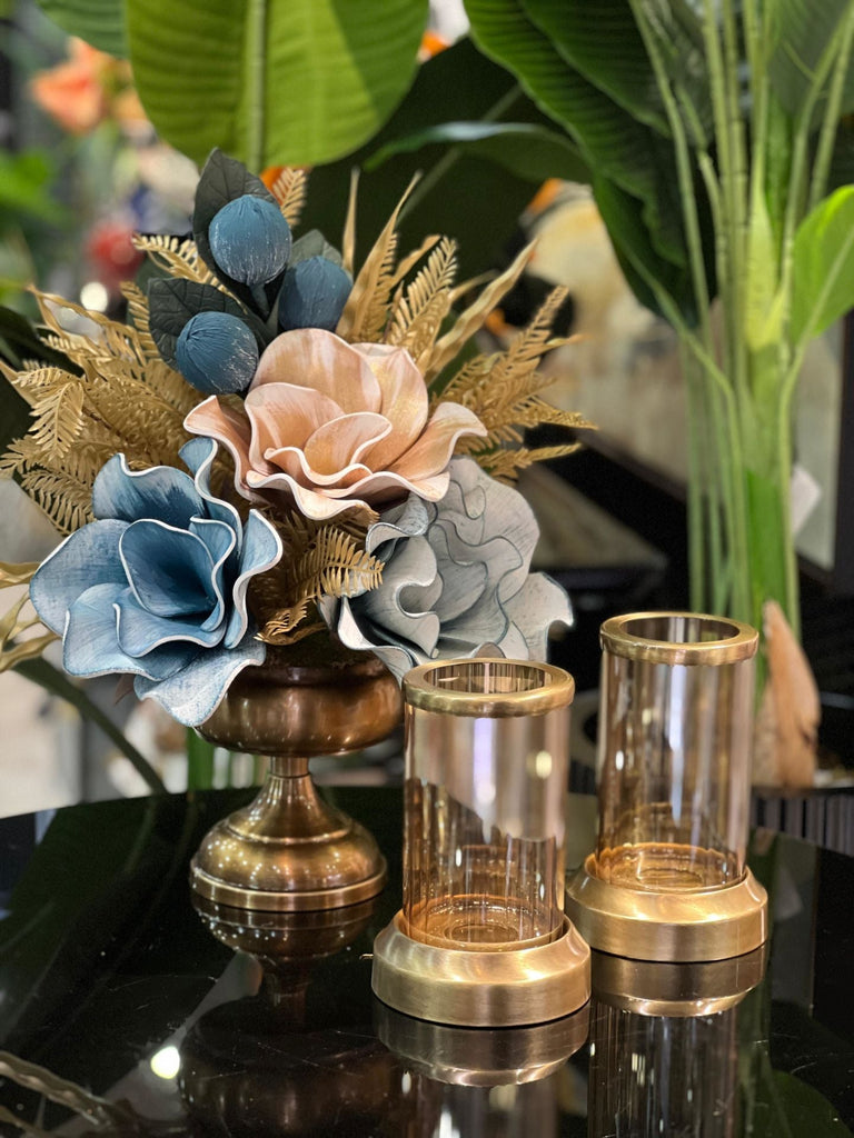 Yapay Çiçekli Antik 3 Parça Set No:9