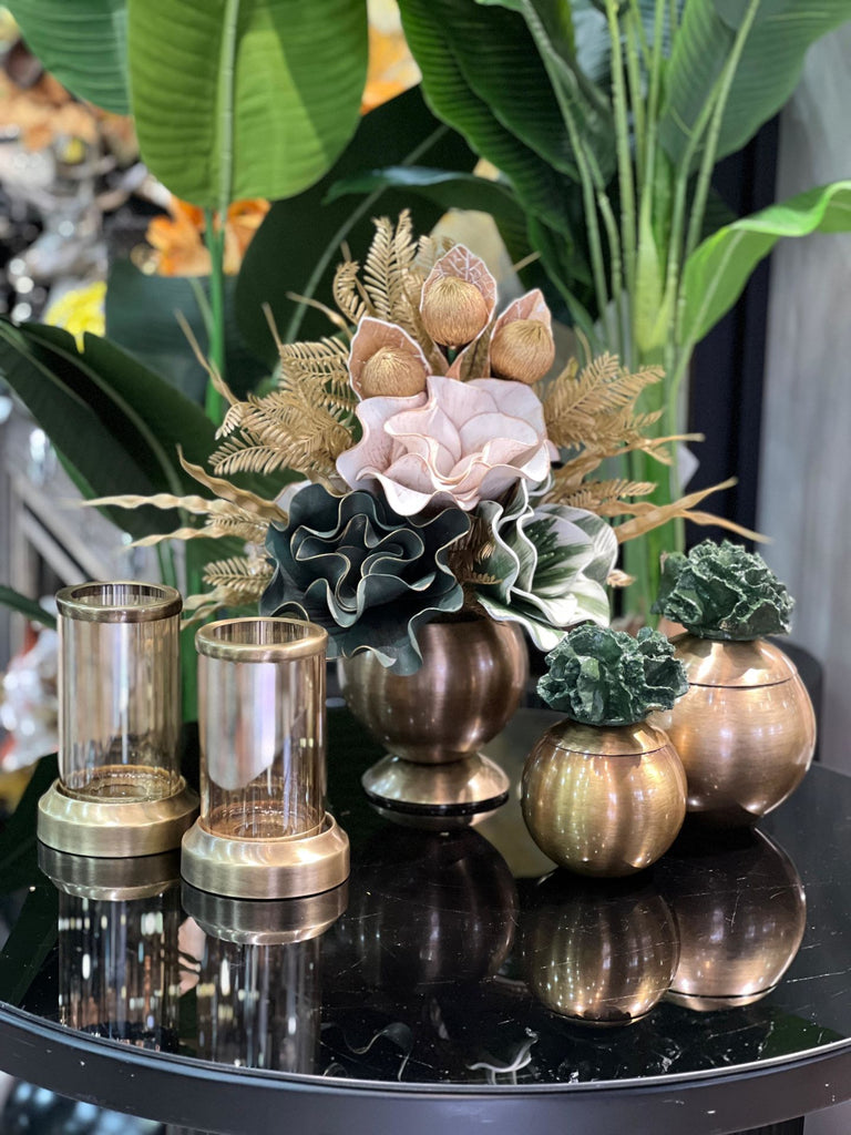 Yapay Çiçekli Antik 5 Parça Set No:12