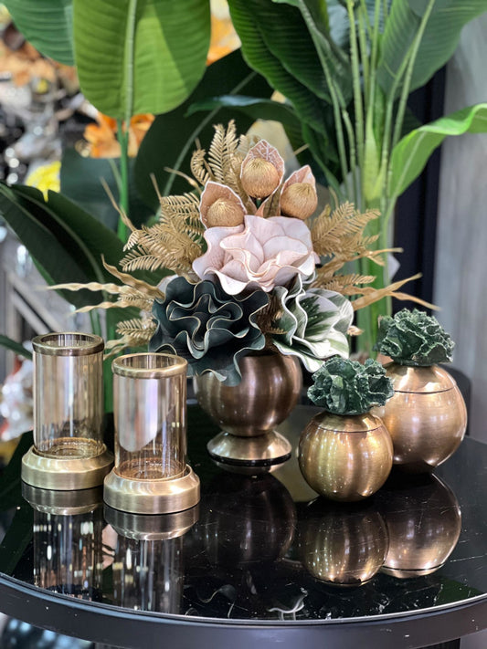 Yapay Çiçekli Antik 5 Parça Set No:12