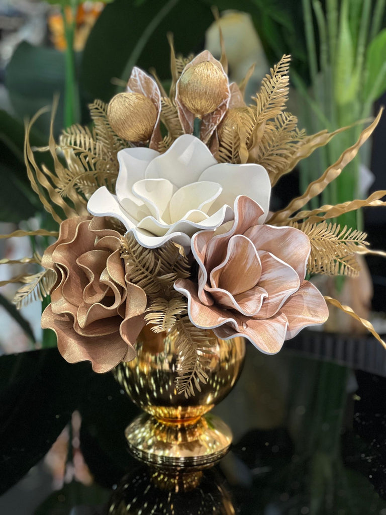 Yapay Çiçekli Mercan Vazo No:16