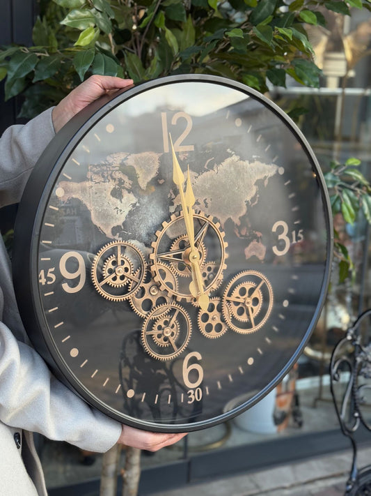 Çarklı Duvar Saati Siyah No:18